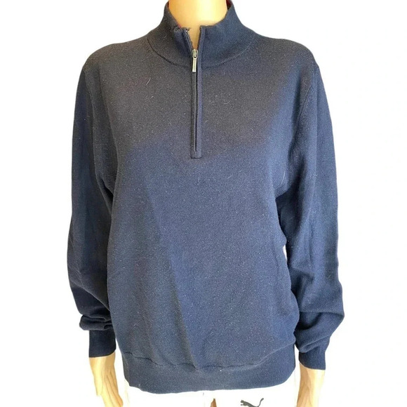 Brooks Brothers Sweaters - Brooks Brothers 100% Extra Fine Merino Wool 1/4 Zip Sweater Unisex Adult Size M
